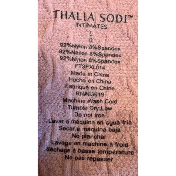 Thalia Sodi Knit Waist Shaping Shorts Firm Control Shapewear Size L Pink - Picture 3 of 8